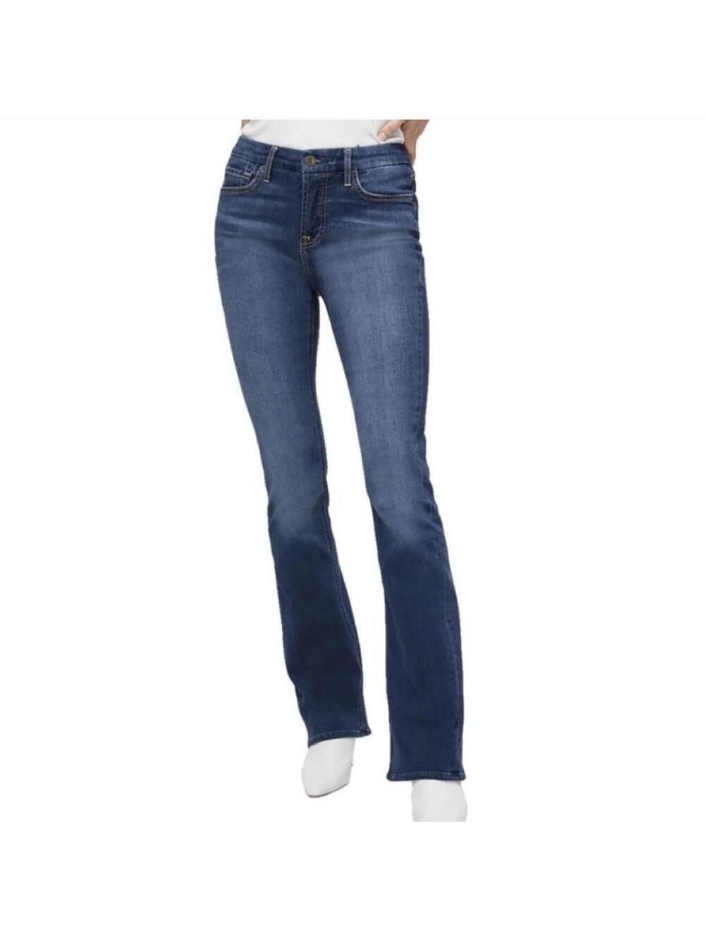 Jen7 by 7 For All Mankind slim bootcut jeans dark wash Size 12 western cowgirl